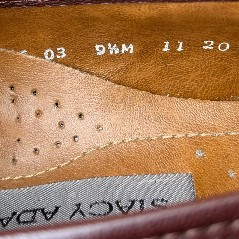 Stacy Adams Mens Comfort System Leather Tassel Brown Loafers 9.5M